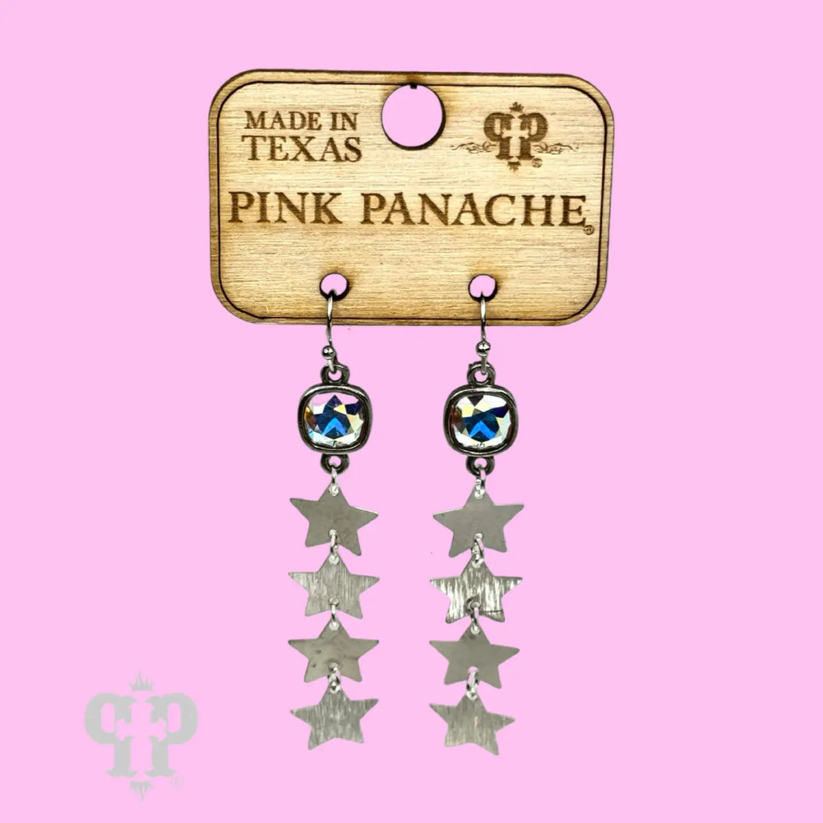 Austrian Crystal Four Star Earrings