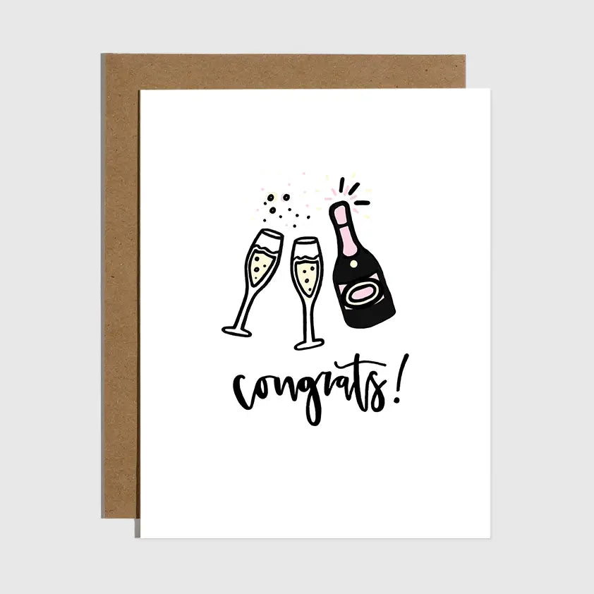 Congrats! Champagne Card