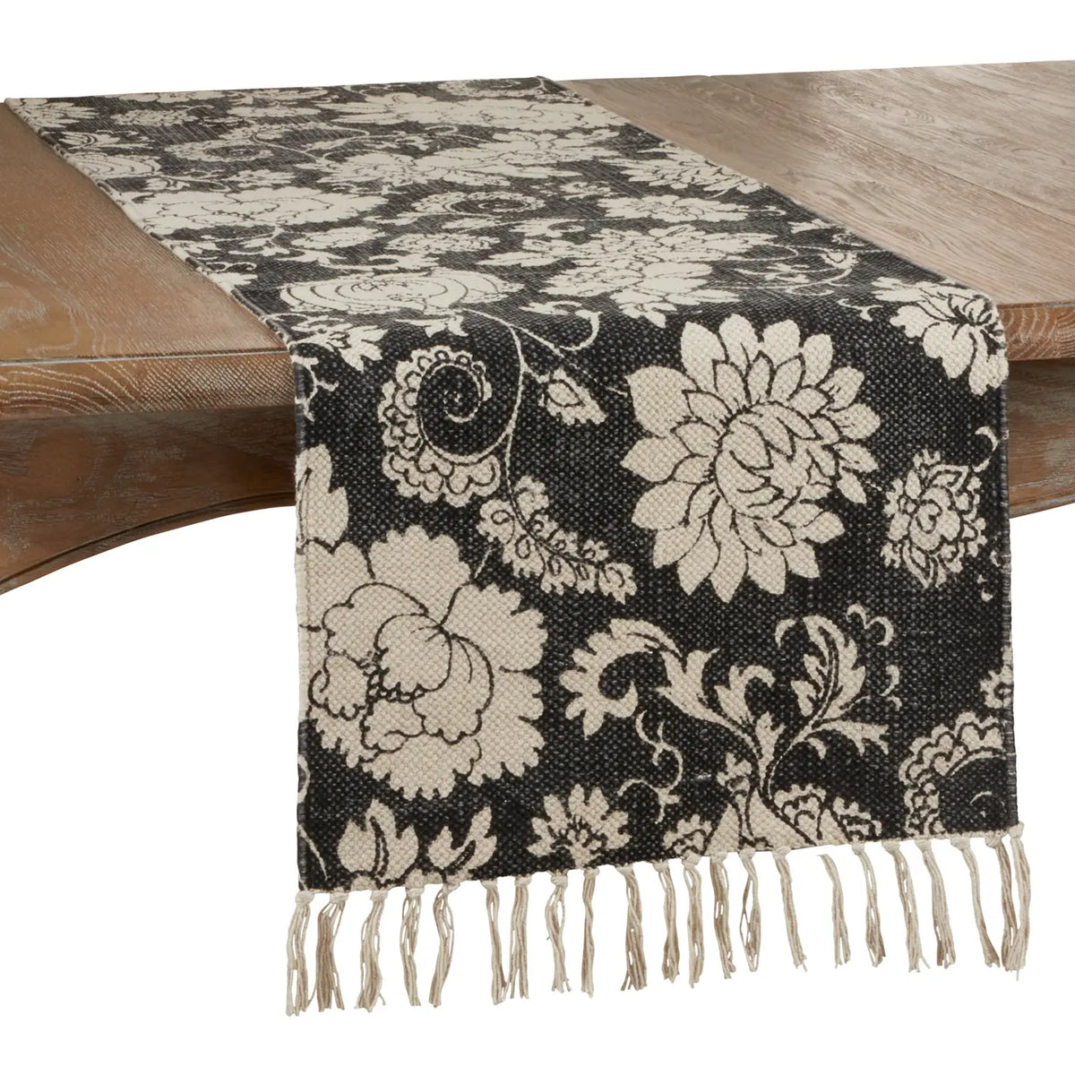 Black Floral Runner