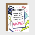 Girl Math Birthday Card