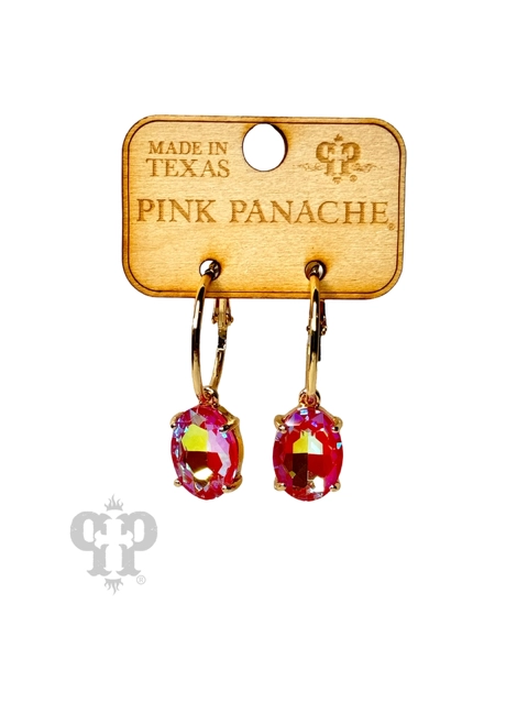 Oval Rhinestone Earrings