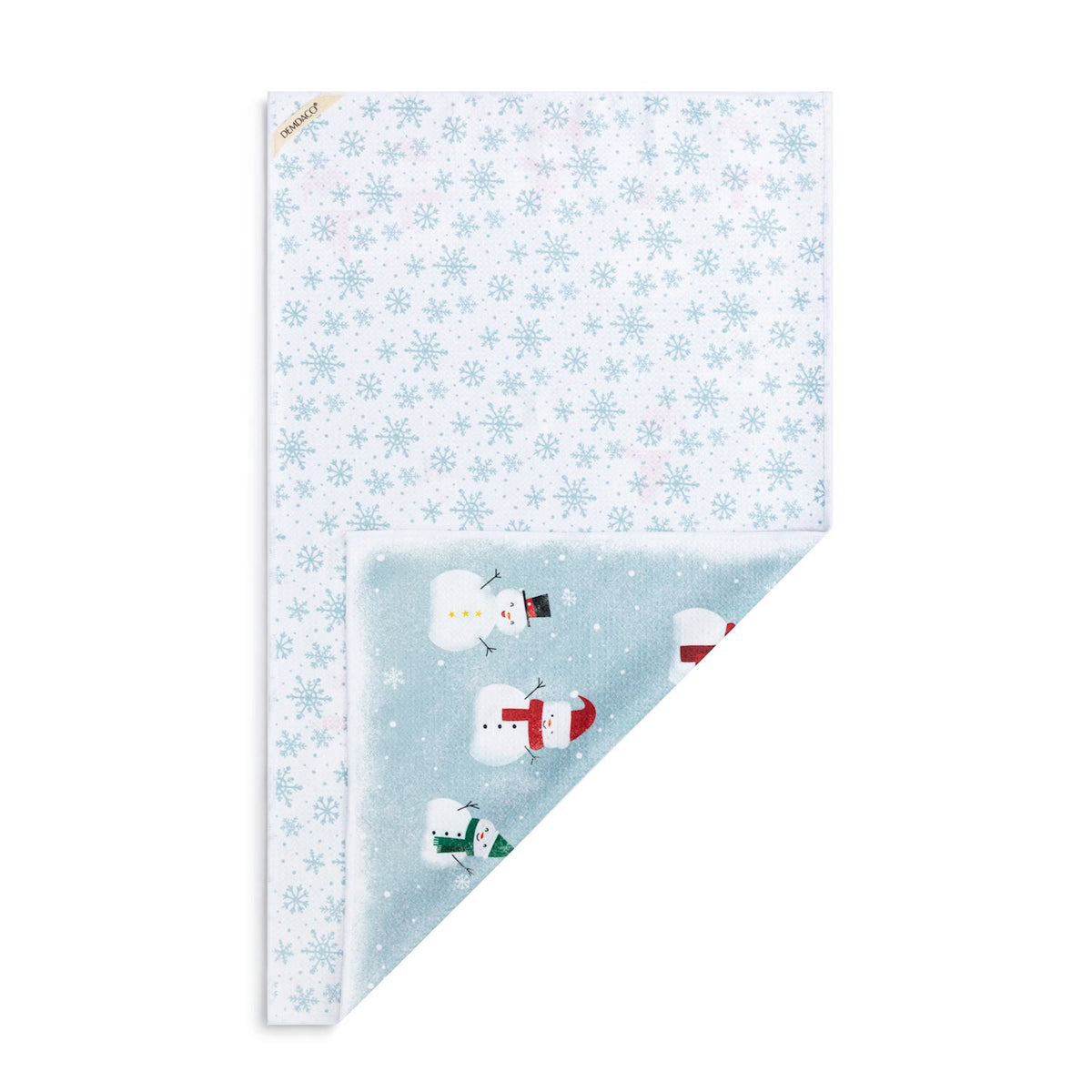 Blue Snowmen Reversible Absorbent Towel