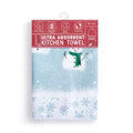 Blue Snowmen Reversible Absorbent Towel
