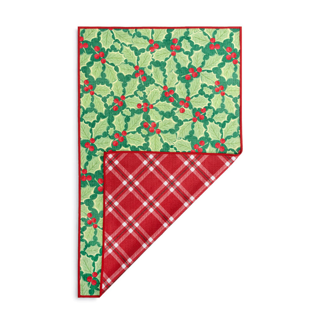 Green Holly Reversible Absorbent Towel