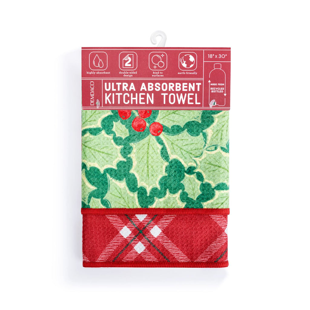 Green Holly Reversible Absorbent Towel