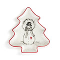 Snowman Red Heart Tree Shaped Dish