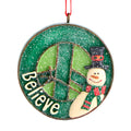 Believe Mini Resin Peace Sign Ornament