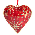 Snowflake Metal Heart Ornament