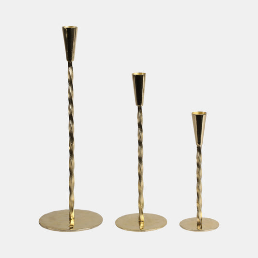 Twisted Gold Taper Holders
