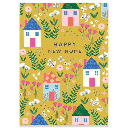 Houses in Meadow New Home Greeting Card