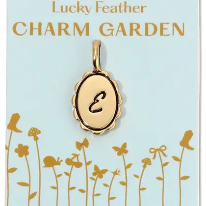 Charm Garden -  Gold Scalloped Initial Charm