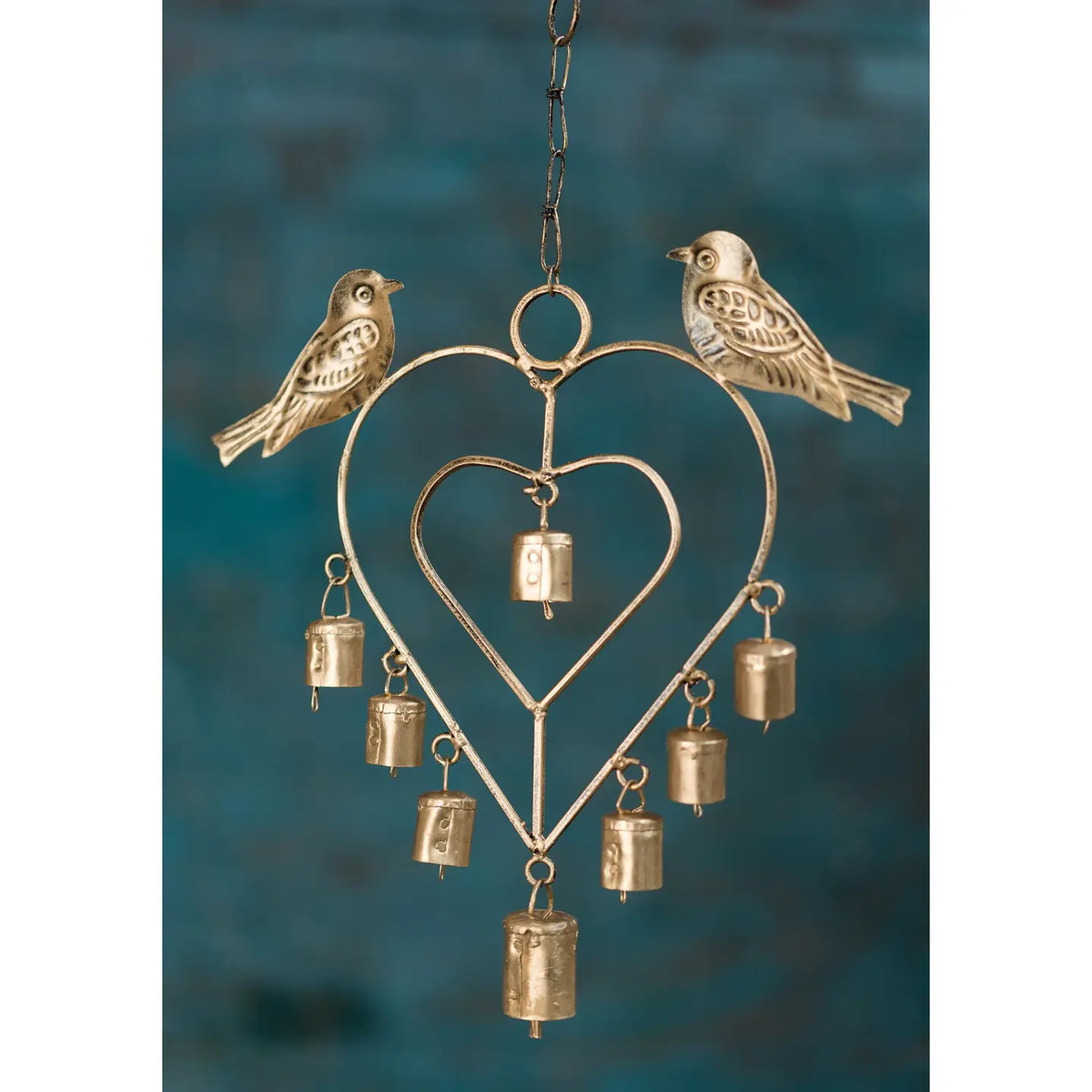 Heart Windchime with Birds