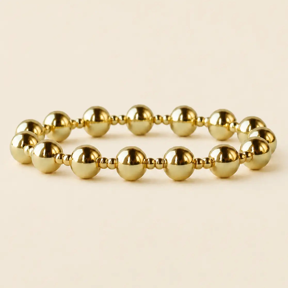 Tarnish Resistant Mixed Metal Beaded Layering Bracelets