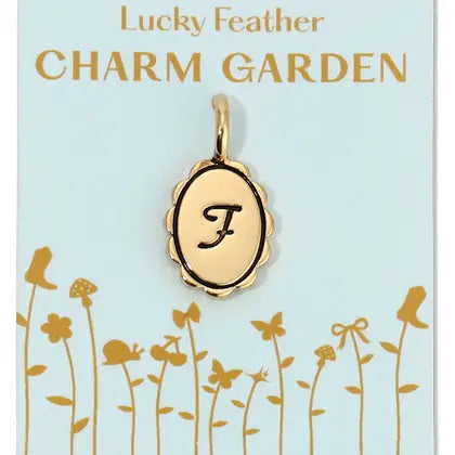 Charm Garden -  Gold Scalloped Initial Charm