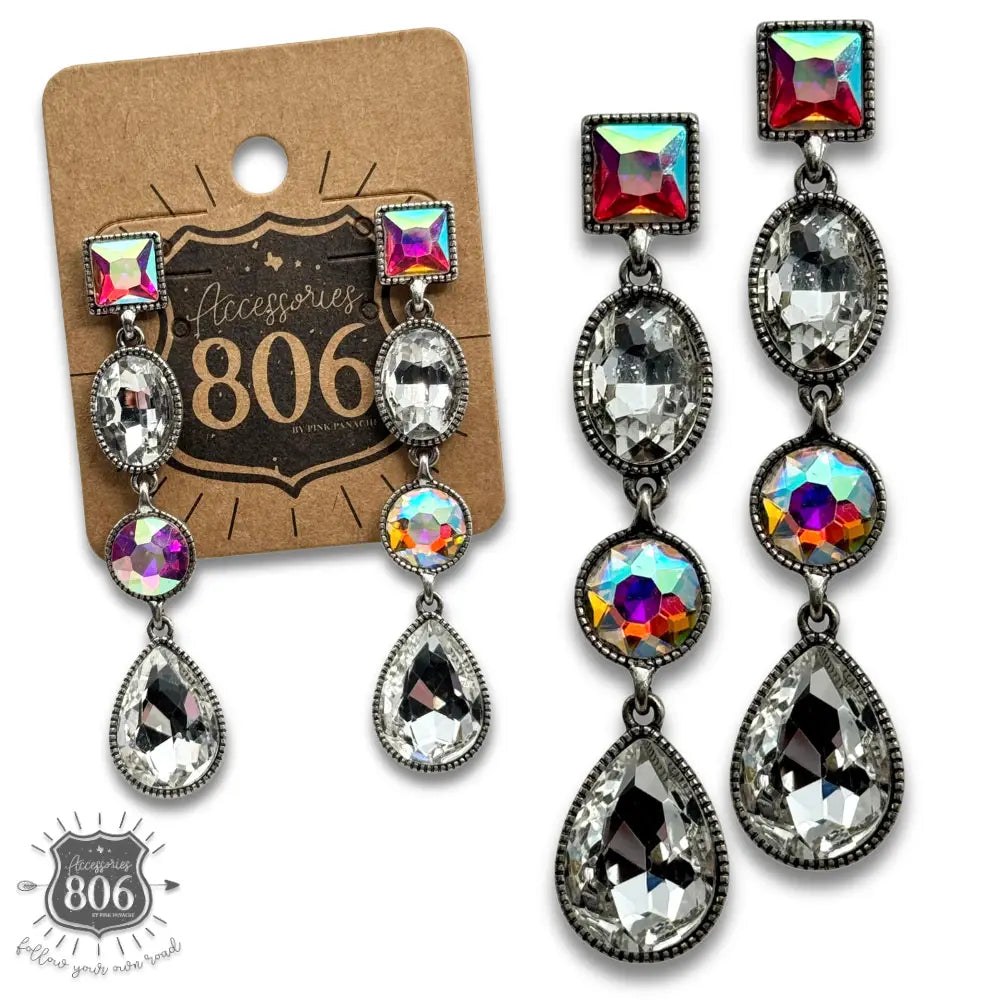 Western Rhinestone Drop Earrings
