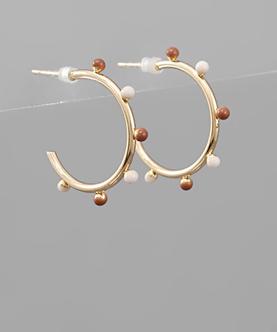 Color Ball Trimmed Hoops