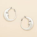 Refined Icon Earring - Moon Hoop/Silver