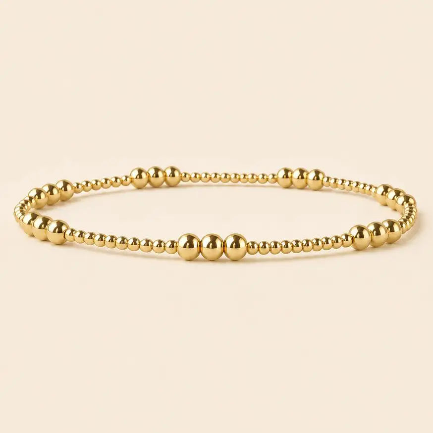 Tarnish Resistant Mixed Metal Beaded Layering Bracelets