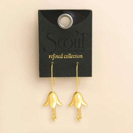 Refined Icon Earring - Lily Drop Earring/Gold