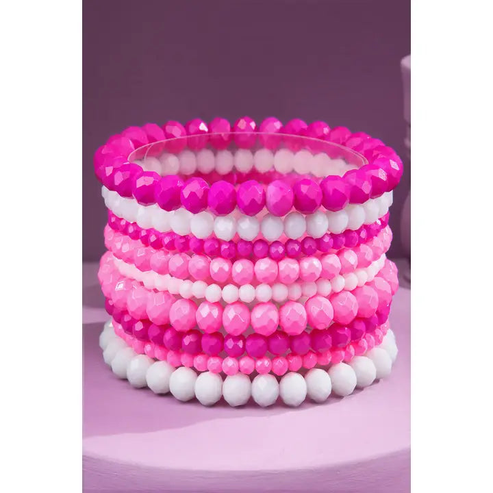 Glass Bead 9 Set Bracelet