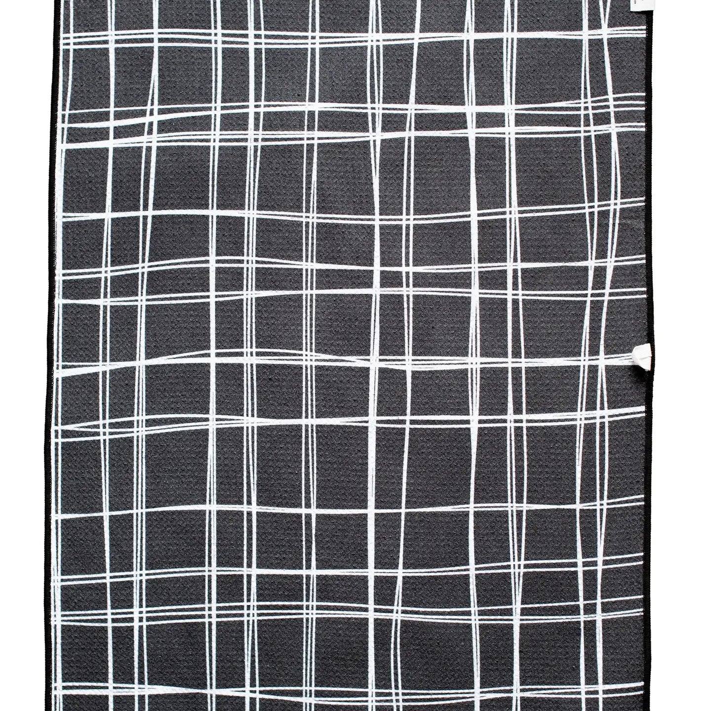 Reversible Hand Towel Black & White Floral Stripes