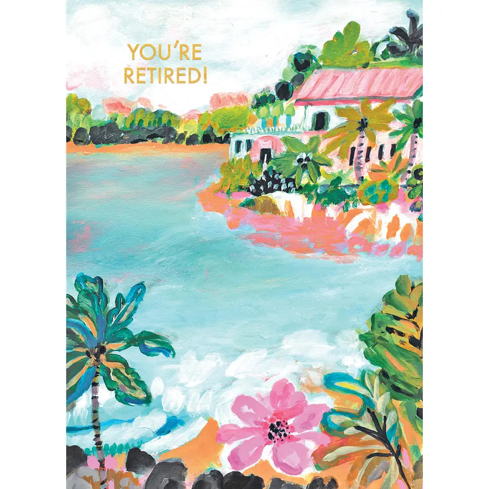 Coastal Cottage Retirement Card