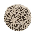 Charcoal Wildflower Round Pillow