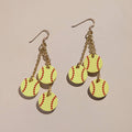 Slugger Softball Dangle Earrings