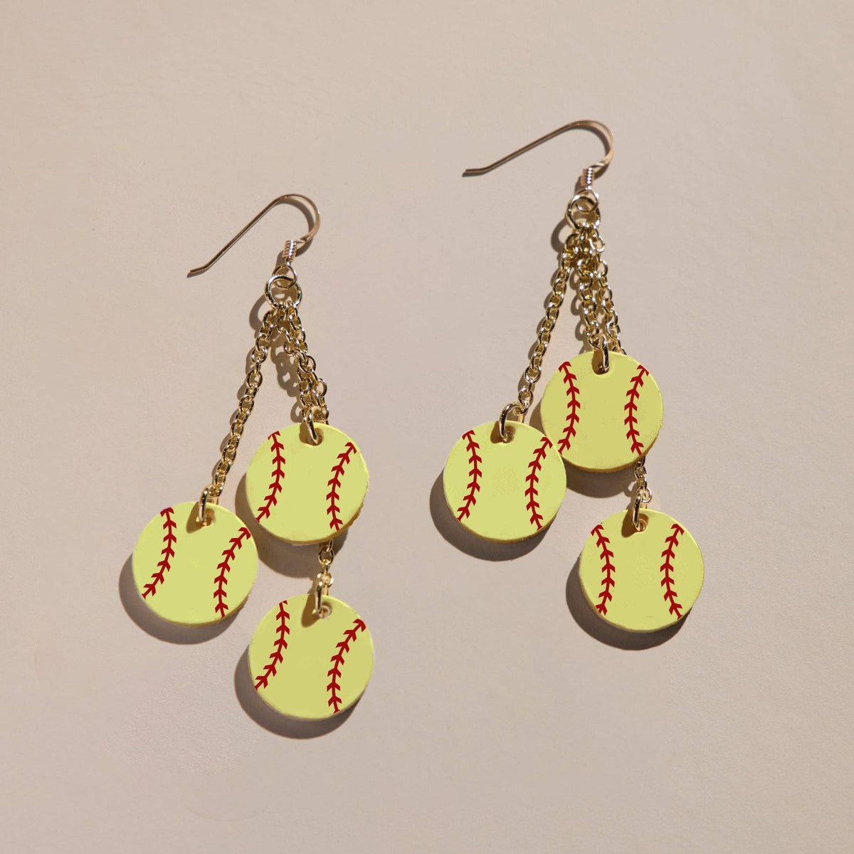Slugger Softball Dangle Earrings