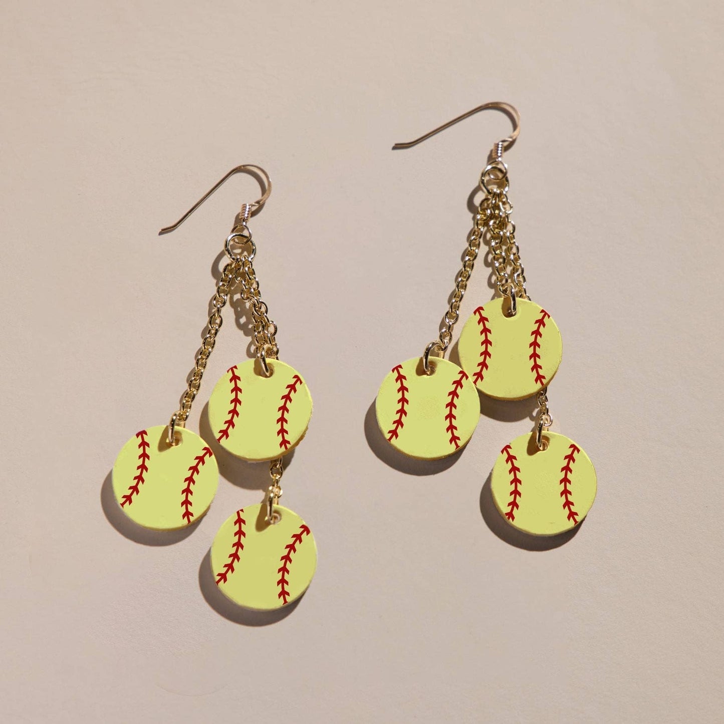 Slugger Softball Dangle Earrings