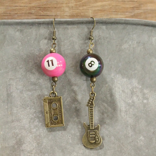I Love Rock N Roll Charm'd Dangle Drop Earrings