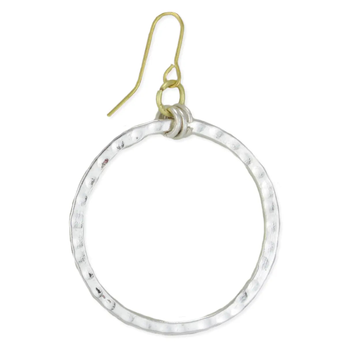 Simple Circle Textured Circle Earrings