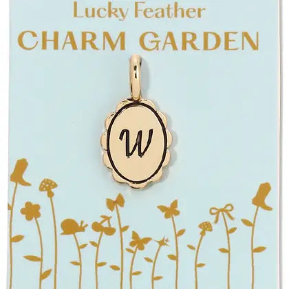 Charm Garden -  Gold Scalloped Initial Charm