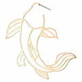 Gold Koi Cutout Hoop Earrings