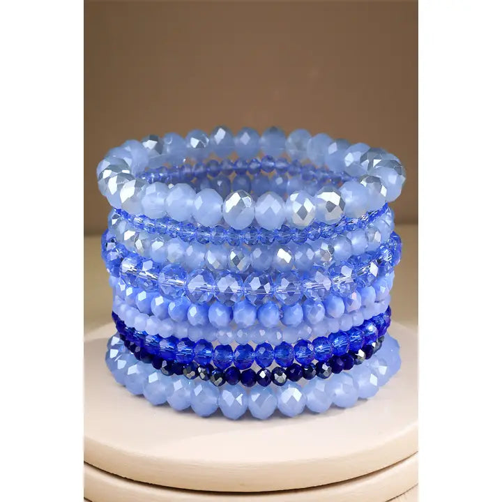 Glass Bead 9 Set Bracelet