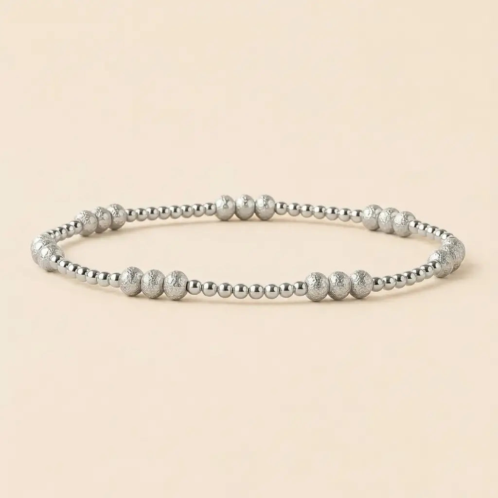 Tarnish Resistant Mixed Metal Beaded Layering Bracelets