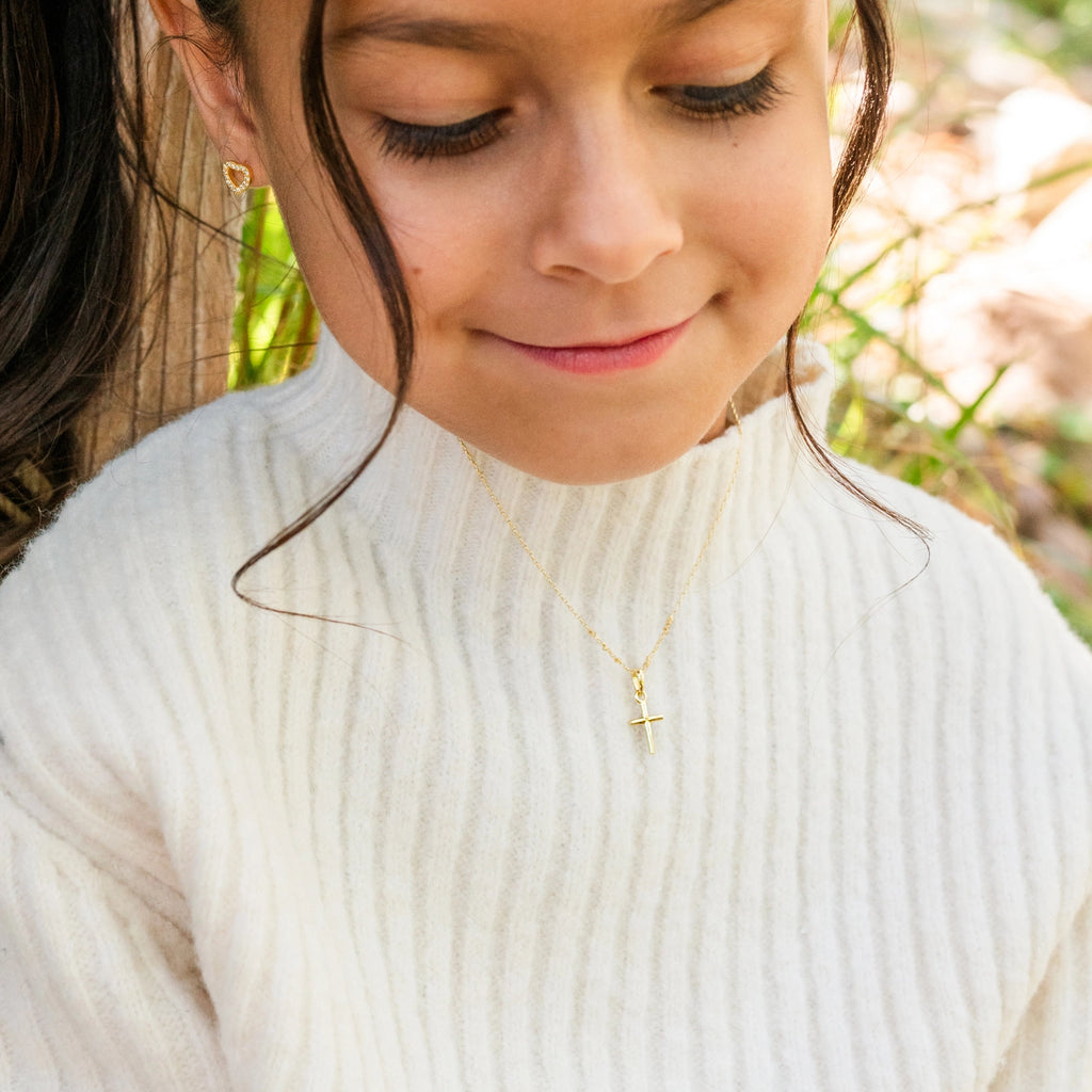Children's Gold-Plated Cross Necklace