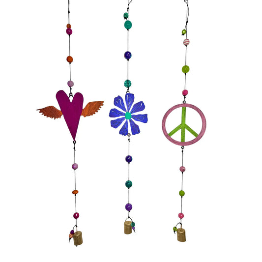Beaded Mobile Bell Wind Chimes