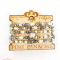 Chunky Stone Bracelet Set with Austrian Crystal