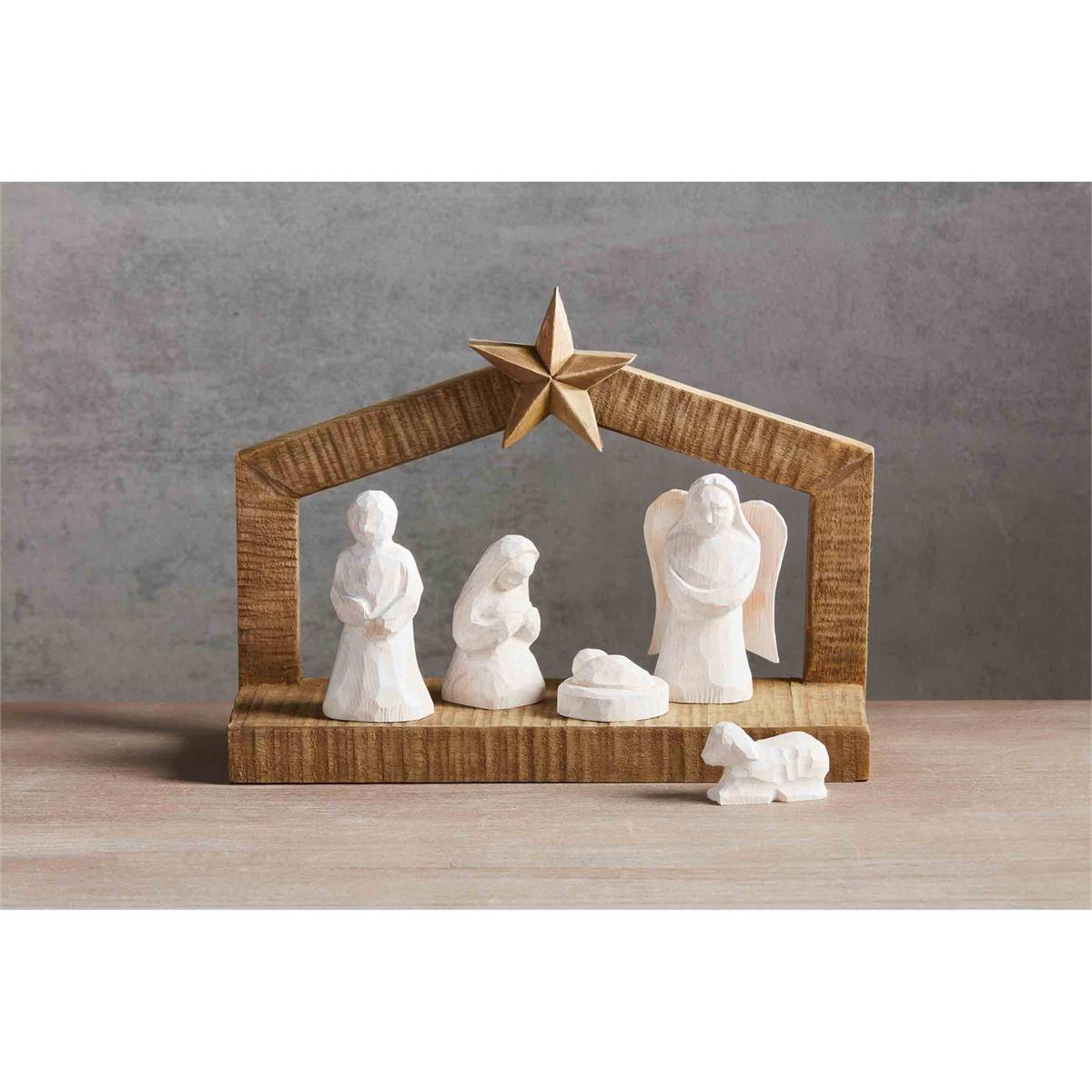White Nativity Set
