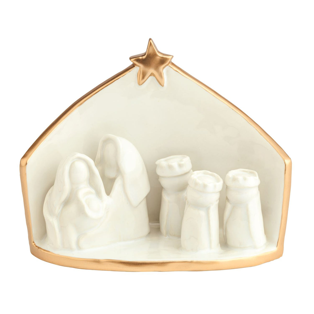 Gold Edge Nativity Sitter