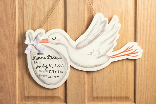 Stork Newborn Door Hanger