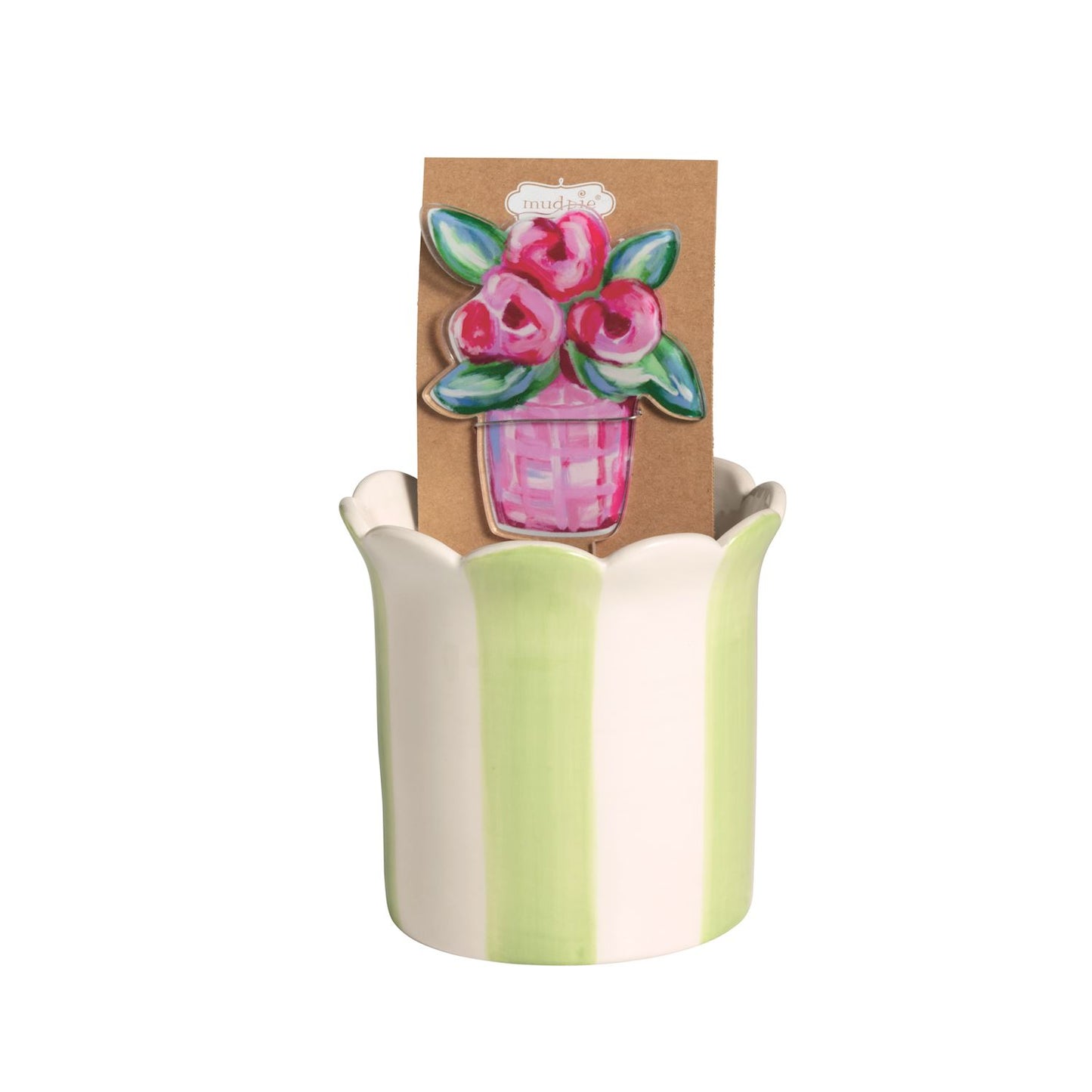 Spring Pot & Plant Stake Set
