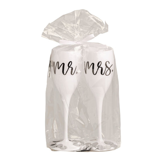 Mr. & Mrs. Acrylic Champagne Flute Set