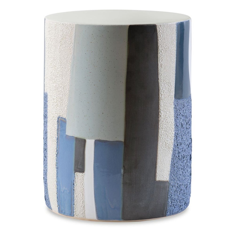Graph Garden Stool, Blue