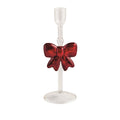 Glass Christmas Taper Holders