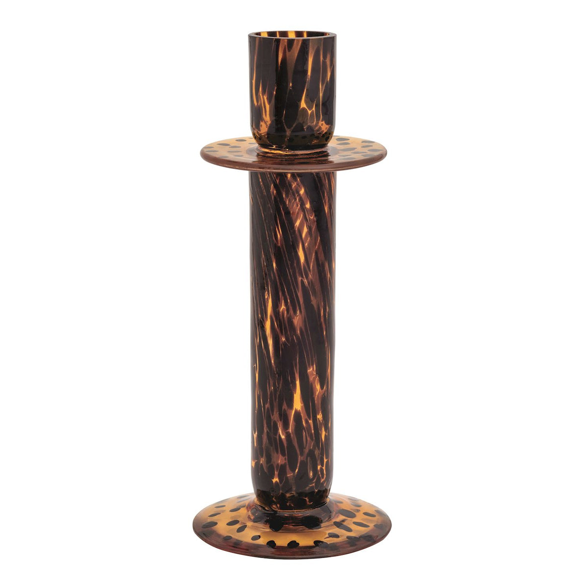 Tortoise Glass Candlesticks