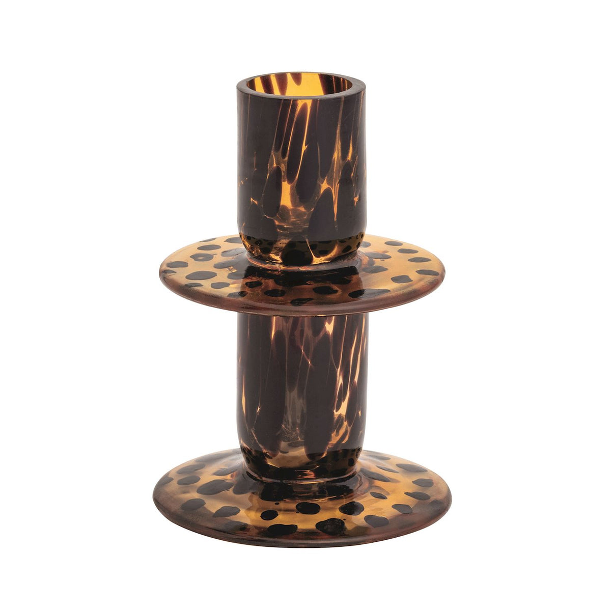 Tortoise Glass Candlesticks