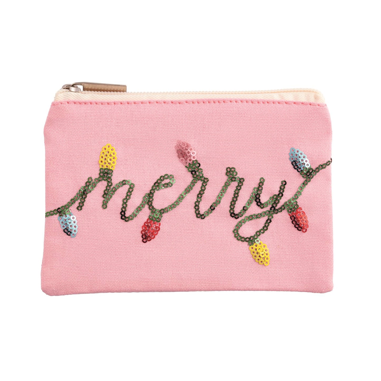 Christmas Sequin Zip Pouches