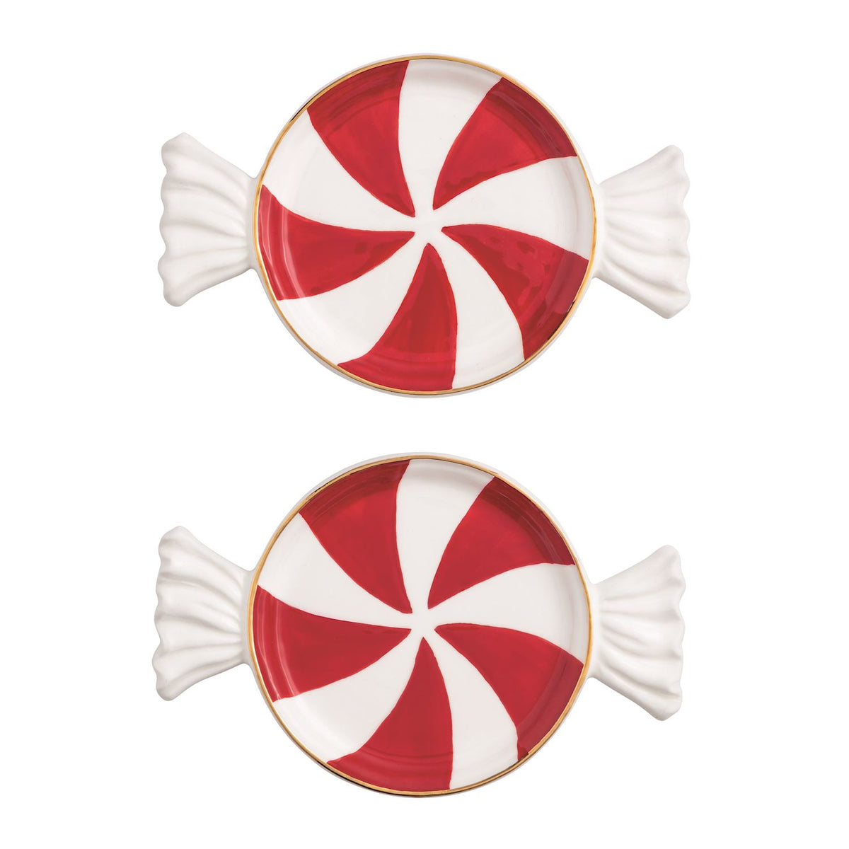 Christmas Candy Tidbit Plates